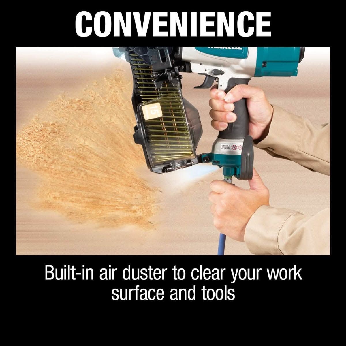 Makita AN613 15Ã‚Â° 2-1/2" Siding Coil Nailer