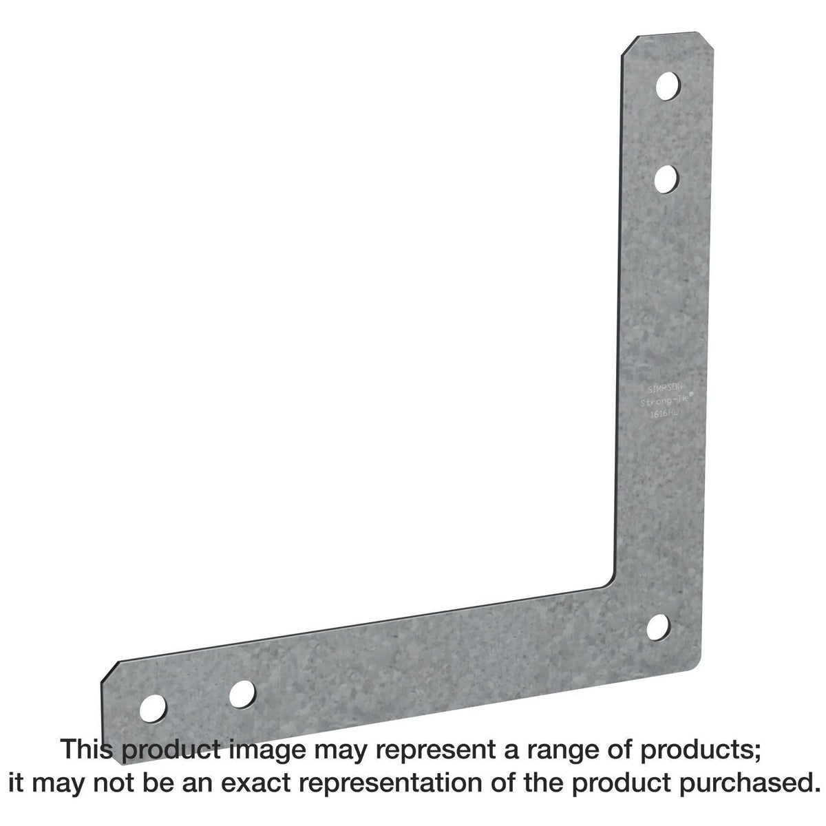 Simpson Strong-Tie 1212HL HL 12-in. x 12-in. 7-Gauge Galvanized Heavy L Strap