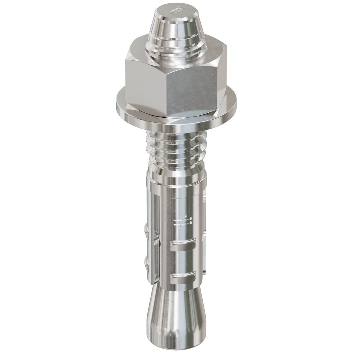Simpson Strong-Tie STB2-37214S6F50 Strong-Bolt 2, 3/8-in. x 2-1/4-in. Type 316 Stainless-Steel Wedge Anchor, Fully Assembled, 50-Pack