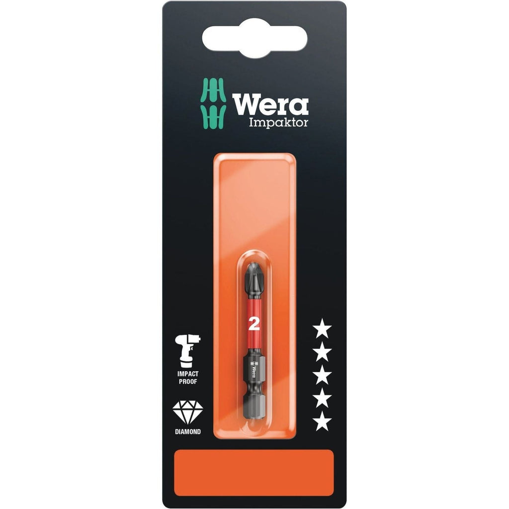 Wera 851/4 Imp Dc SB Impaktor Bit, Ph 2x50-mm.