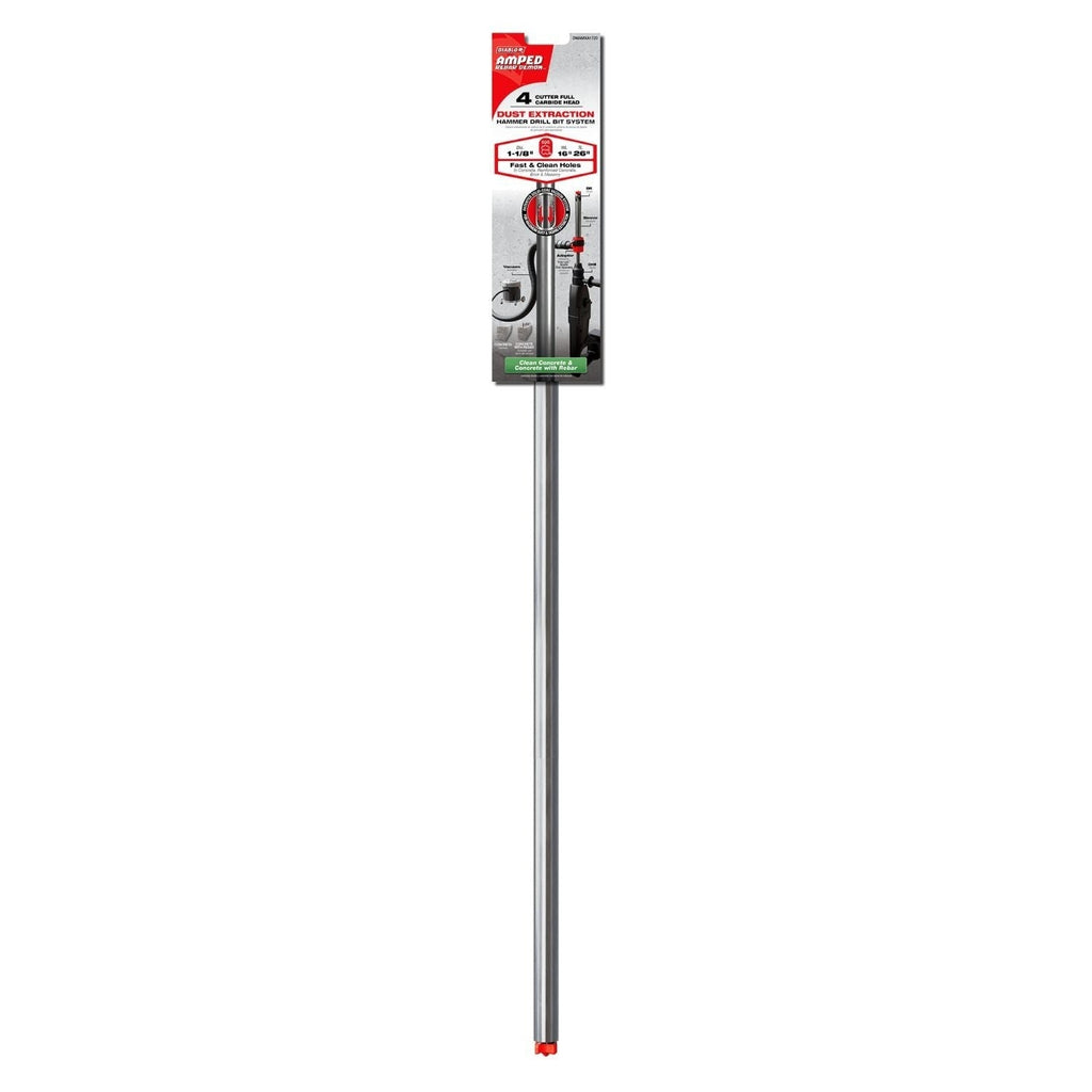 Diablo DMAMXA1720 1-1/8-in. x 16-in. x 26-in. AMPED Rebar Demon SDS-Max 4-Cutter Full Carbide Head Dust Extraction Hammer Drill Bit