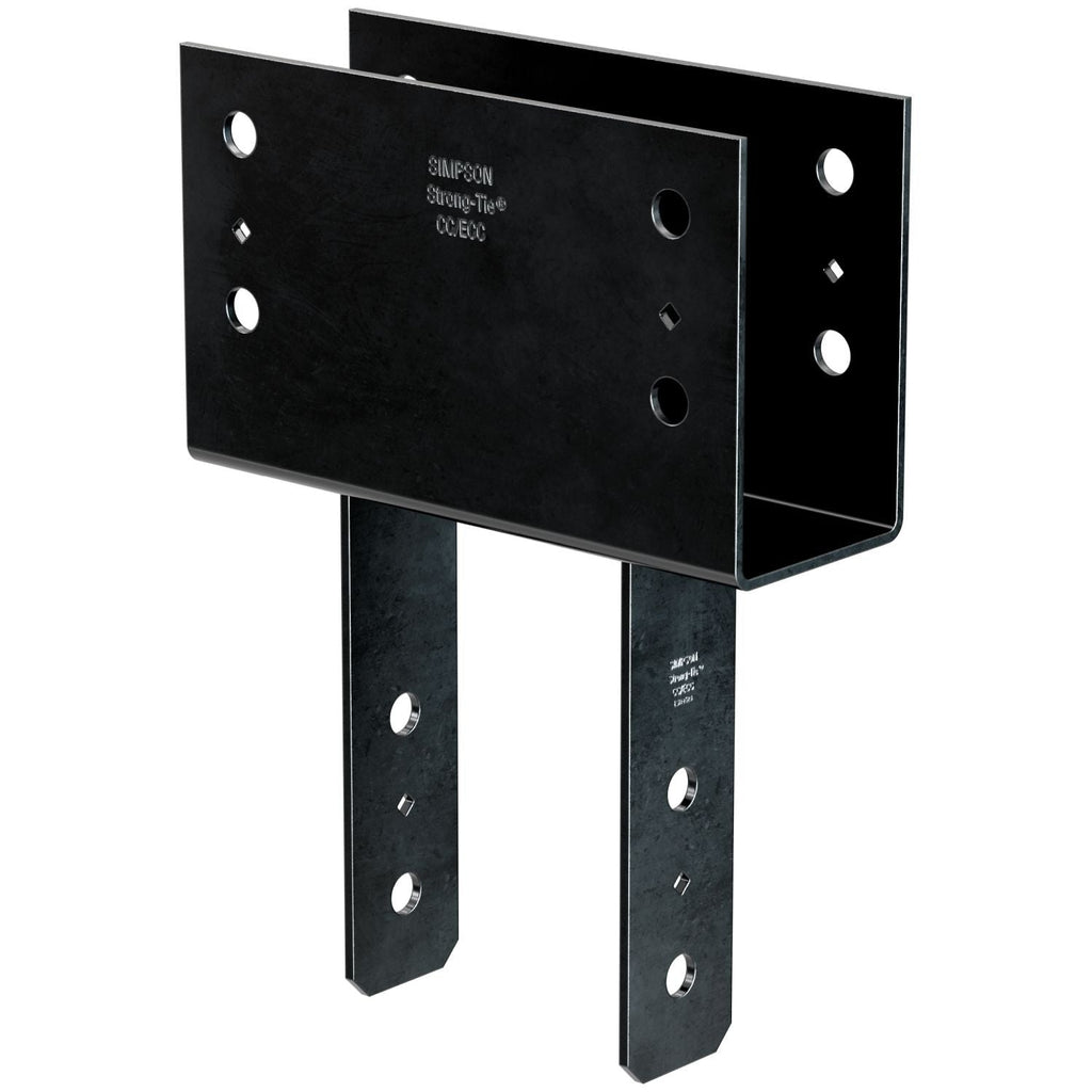 Simpson Strong-Tie CC46PC CCPC Black Powder-Coated Column Cap for 4x Beam, 6x Post