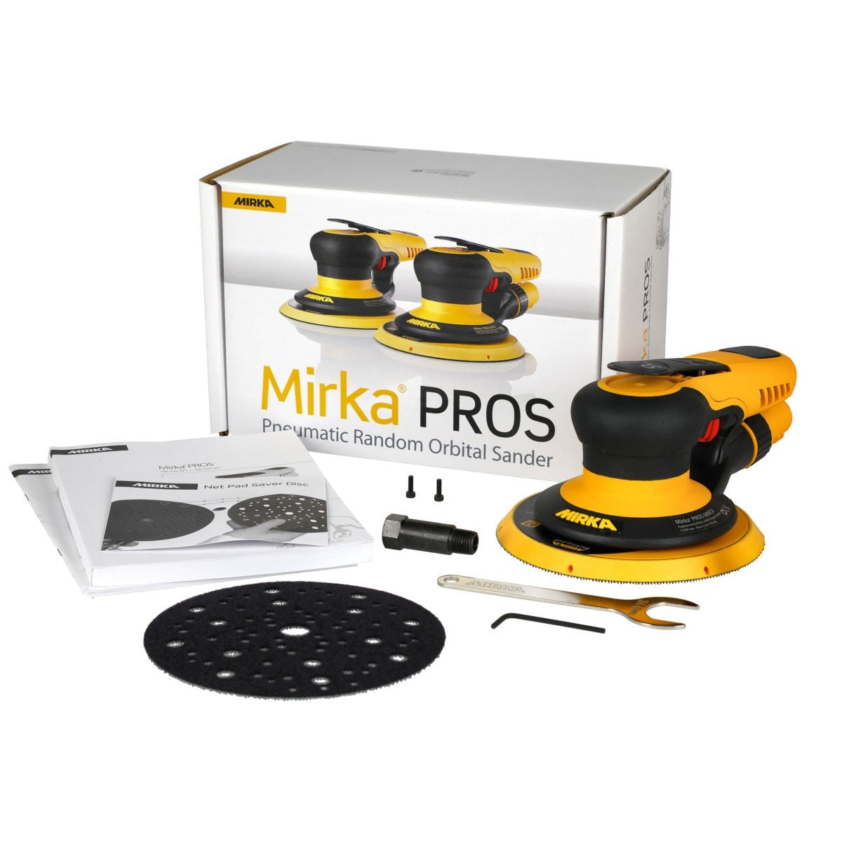 Mirka PROS 6-in. Pneumatic Random Orbital Sander with 8mm Orbit and Central Vacuum (MRP-680CV)