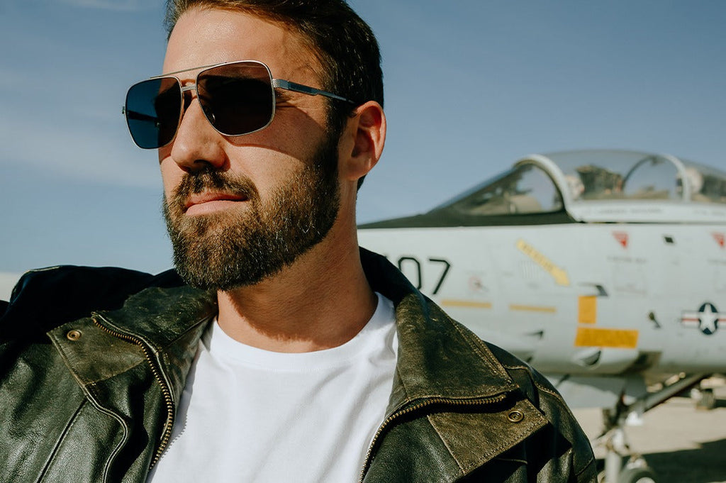 Heat Wave Nimitz Gun Metal Frame BLACK Lens Sunglasses