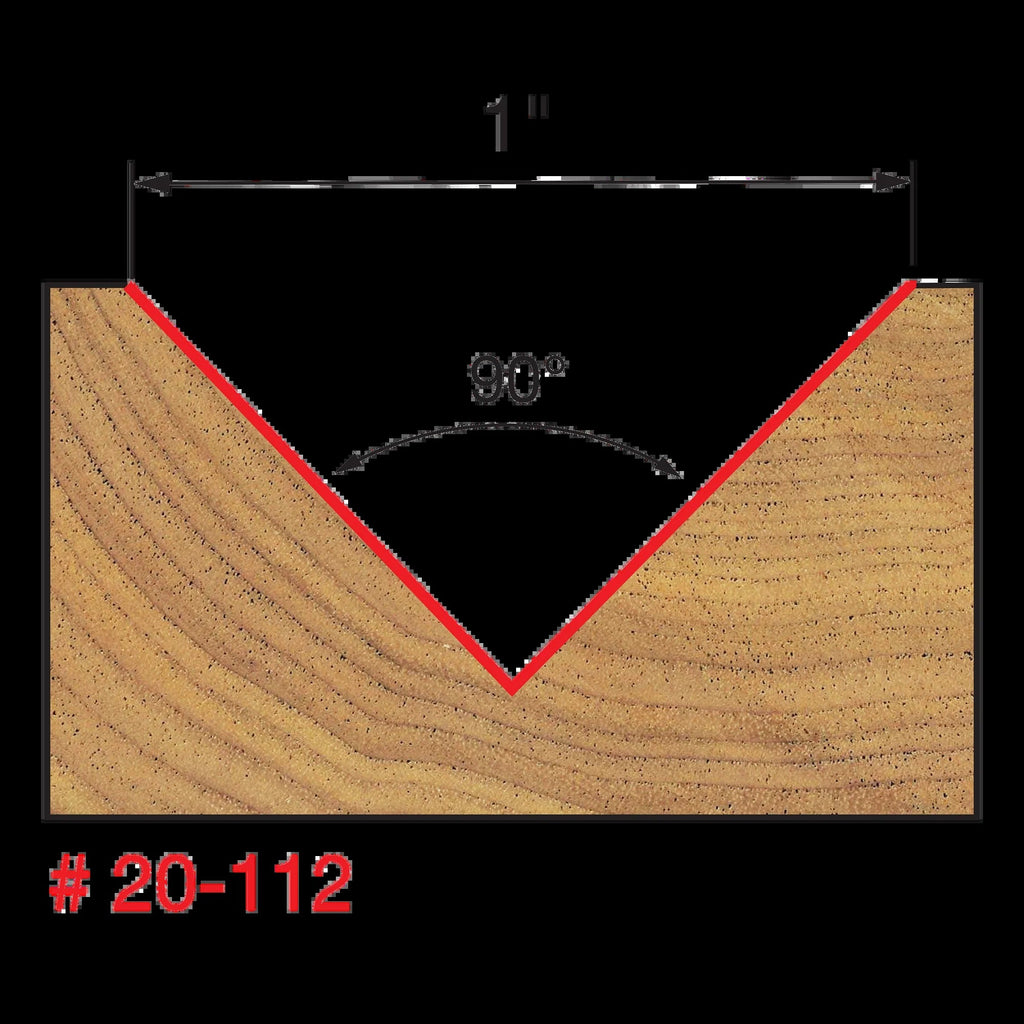 Freud 20-112 1-Inch V Grooving Router Bit