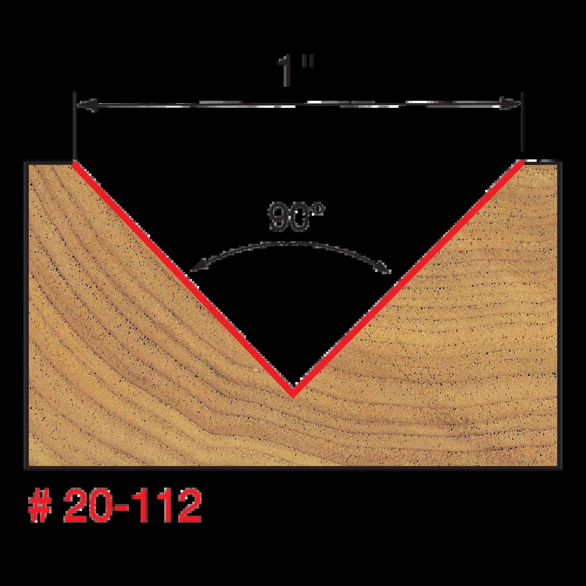 Freud 20-112 1-Inch V Grooving Router Bit