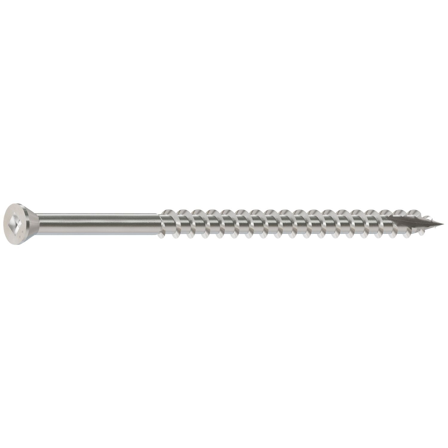 Simpson Strong-Tie S07C300FBP Trim-Head Screw, Square Drive, #7 x 3-in. #1 SQ, Type 305, 60-Pack