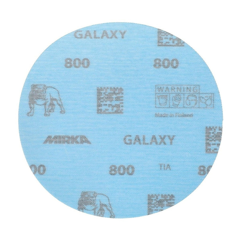Mirka Galaxy 5-in. 800 Grit Hook and Loop Sanding Discs, No-Hole 50-Pack for Random Orbital Sanders (FY-612-800)