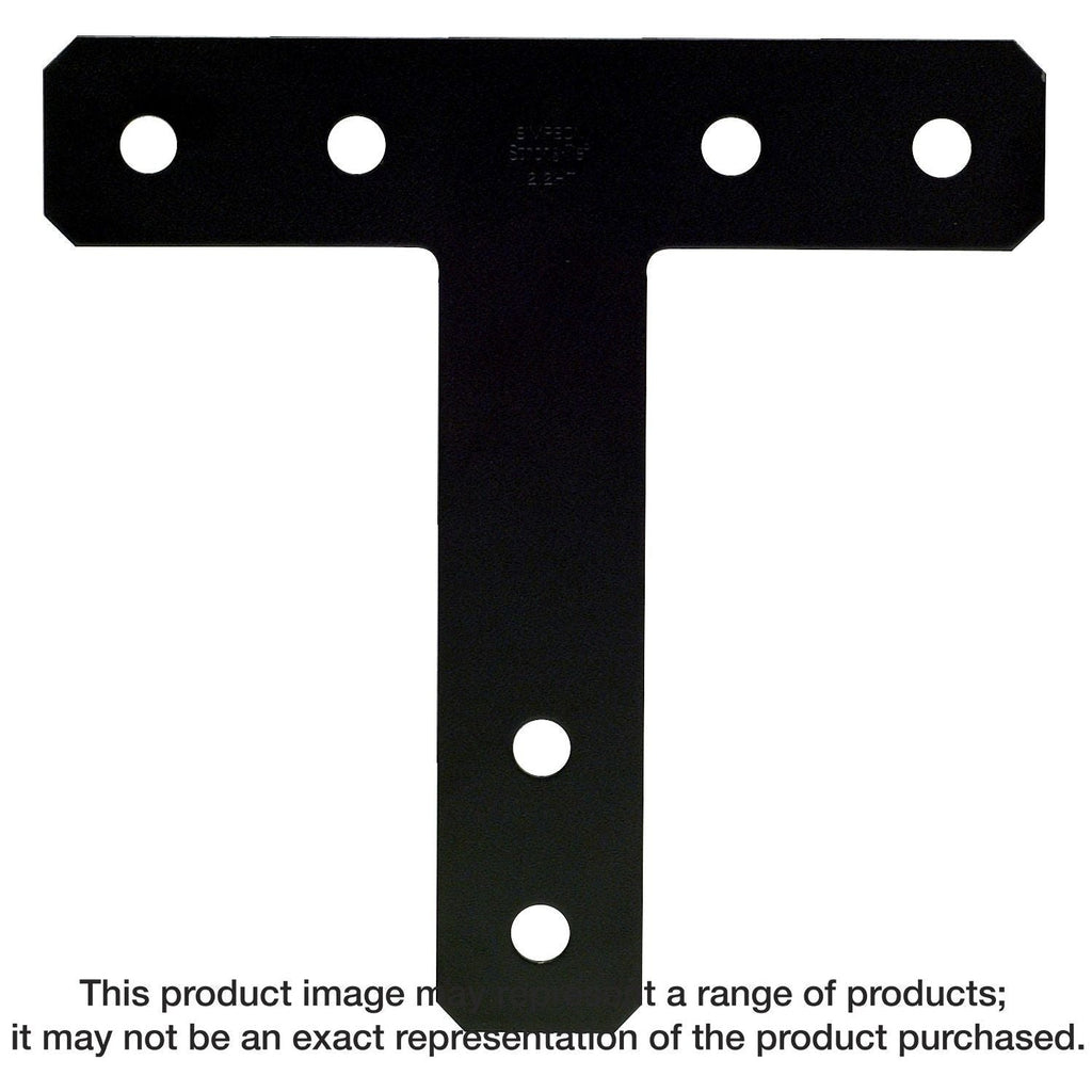 Simpson Strong-Tie 1212HTPC HTPC 12-in. x 12-in. 7-Gauge Black Powder-Coated Ornamental T Strap