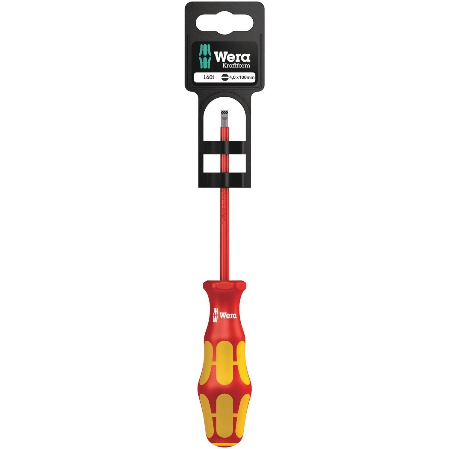 Wera 160 I SB VDE Insulated Screwdriver For Slotted Screws, 0.6x3.5x100-mm.