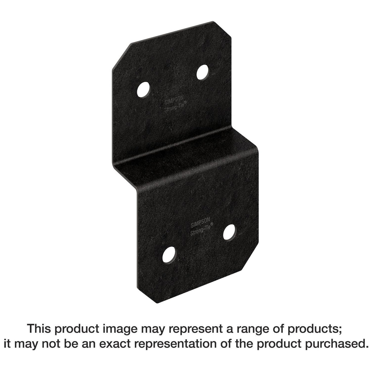 Simpson Strong-Tie APVDJT1.75-6 Outdoor Accents Avant Collection 5-in. ZMAX, Black Powder-Coated Deck Joist Tie for 1-3/4-in. Wood