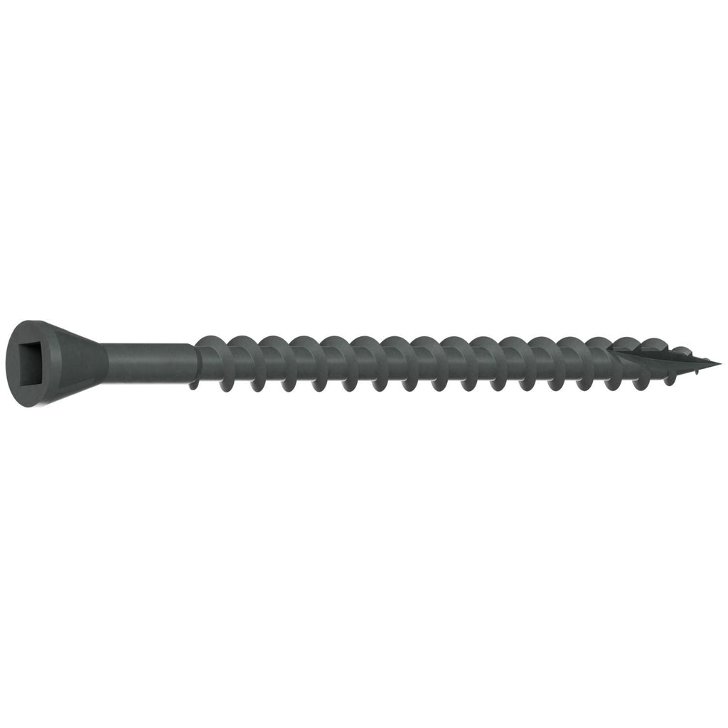 Simpson Strong-Tie DTHQ212S Trim-Head Screw, Type-17 Point, #8 x 2-1/2-in. #2U Square Drive, Quik Guard, 1500-Pack