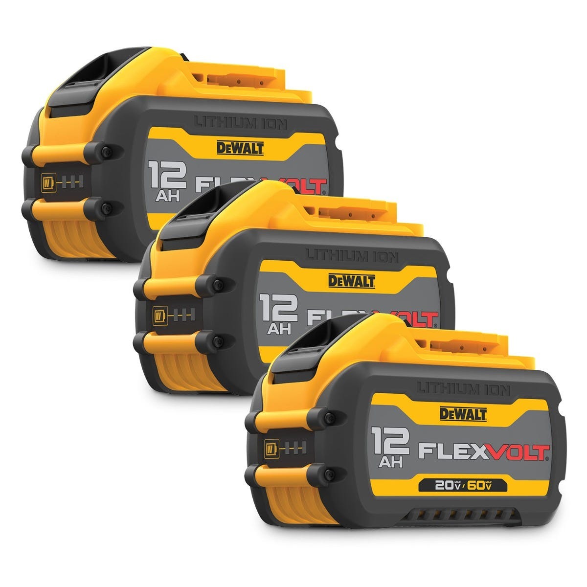 DeWalt DCB612 20V/60V MAX FlexVolt 12.0Ah Battery, 3-Pack