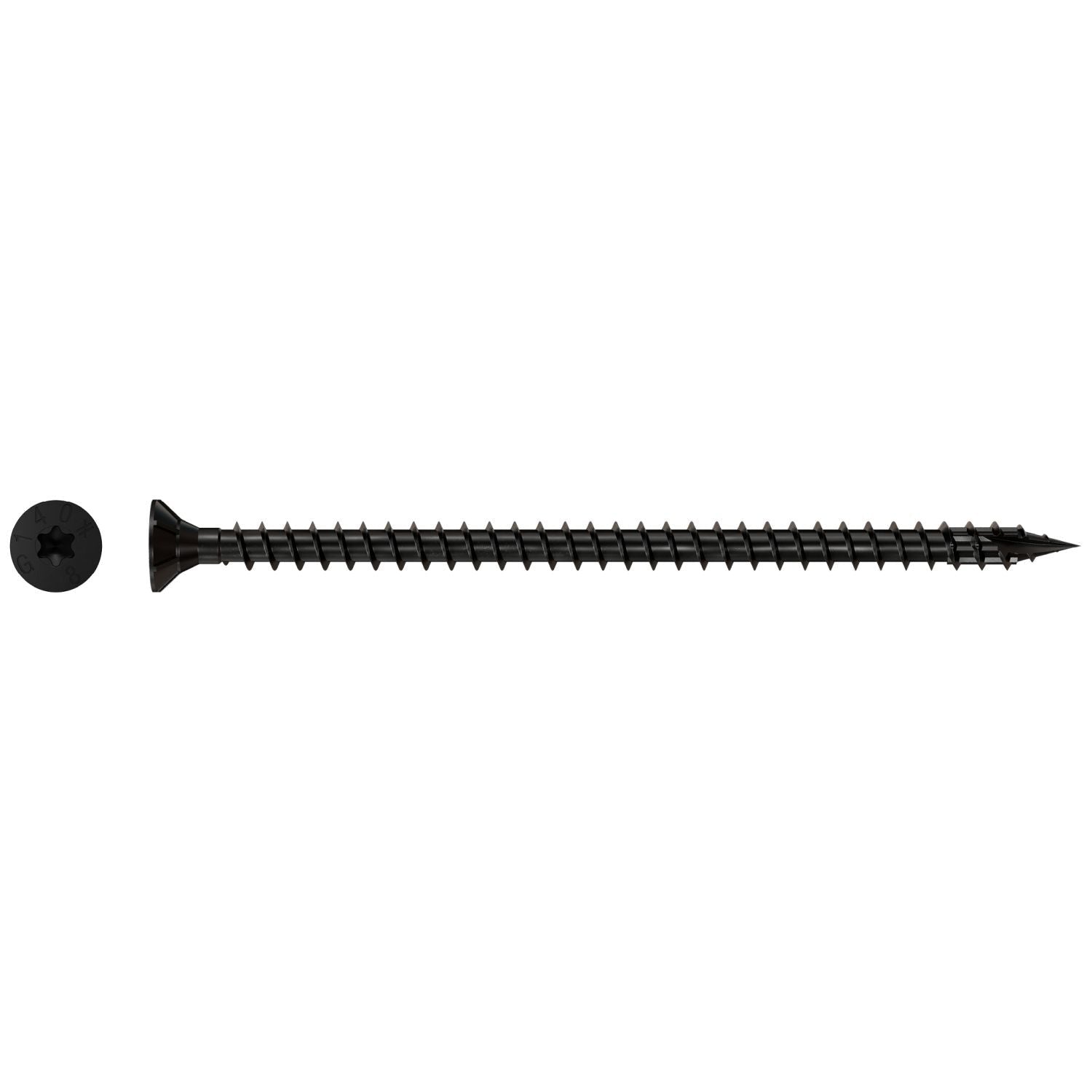 Simpson Strong-Tie SDCF8X140 Strong-Drive SDCF TIMBER-CF Screw, 0.315-in. x 5-1/2-in. T40, E-Coat, 250-Pack