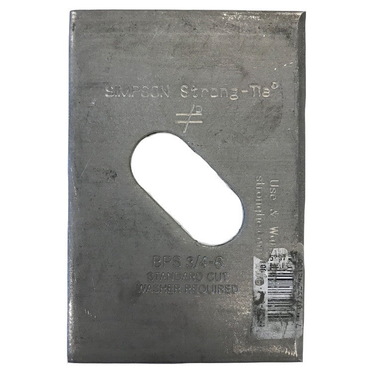 Simpson Strong-Tie BPS 3/4-6 BPS 3-in. x 4-1/2-in. Slotted Bearing Plate with 3/4-in. Bolt Dia.