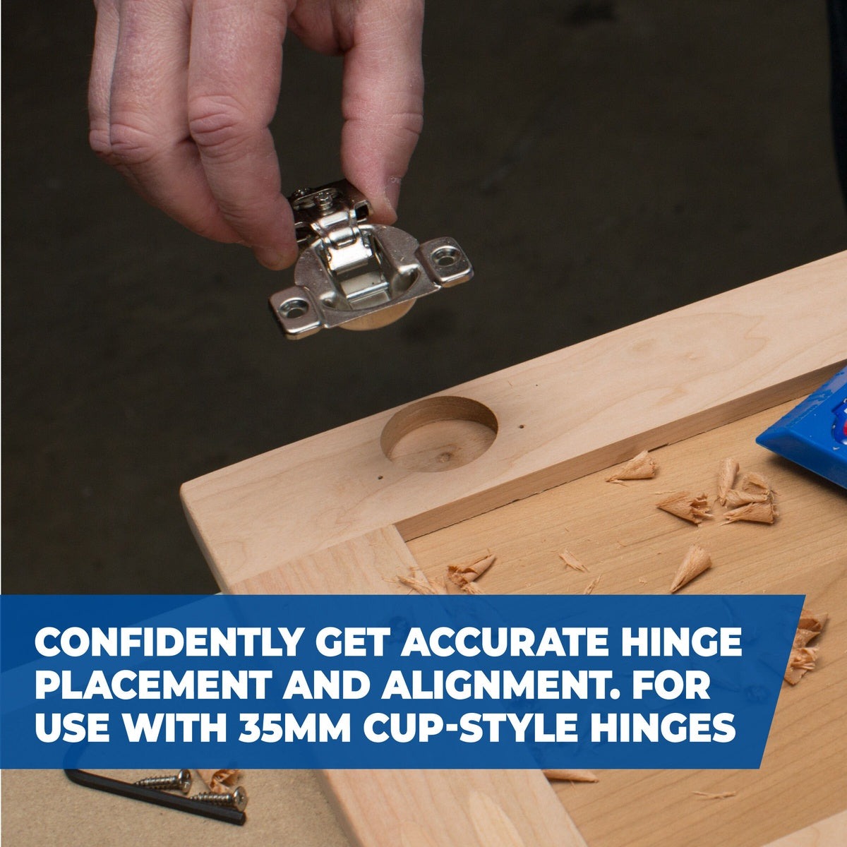 Kreg Concealed Hinge Jig with 35 mm Carbide-Tipped Bit for Cabinet Door Installation (KHI-HINGE)
