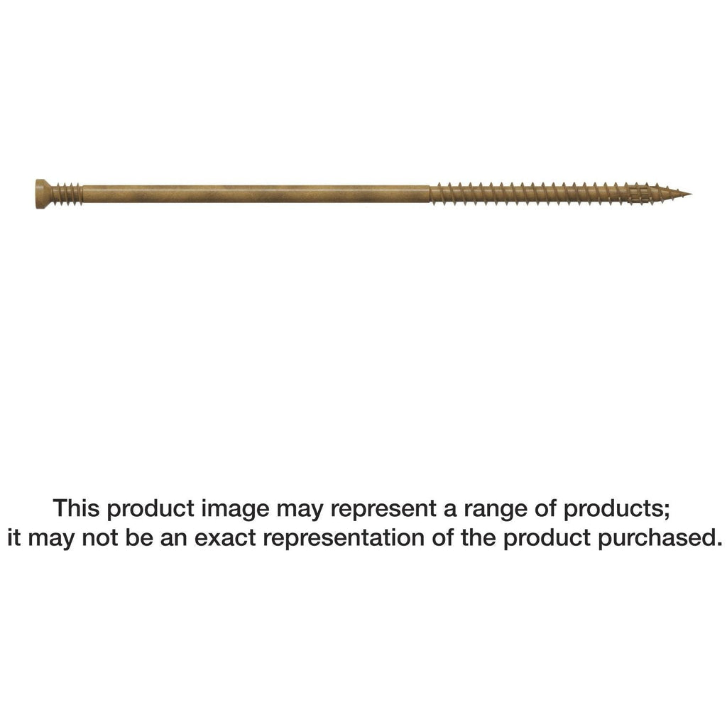 Simpson Strong-Tie FT09500MB Finish Trim Screw, #9 x 5-in. T15, Trim-Head, Quik Guard, Tan, 500-Pack
