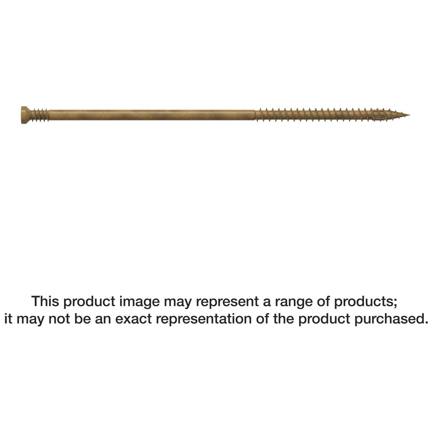 Simpson Strong-Tie FT09500MB Finish Trim Screw, #9 x 5-in. T15, Trim-Head, Quik Guard, Tan, 500-Pack