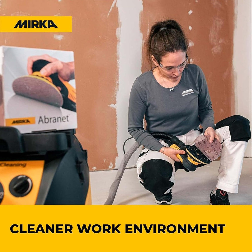 Mirka Abranet 6-in. 180 Grit Hook and Loop Mesh Sanding Discs, 50-Pack (9A-241-180)