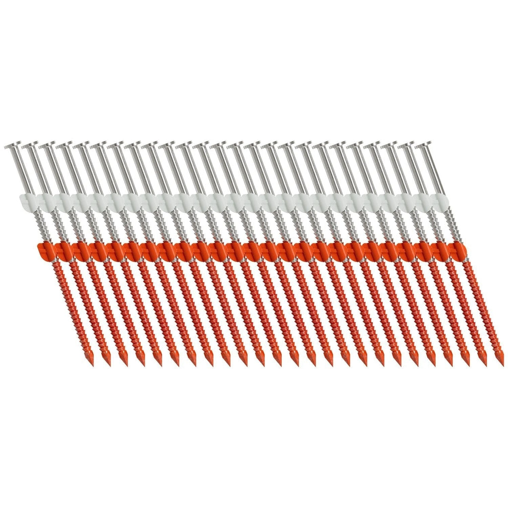 Simpson Strong-Tie S10A350CNB 20°–22° Plastic Strip, Full Round Head, Ring-Shank Nail, 3-1/2-in. x .131-in. Type 304, 4000-Pack