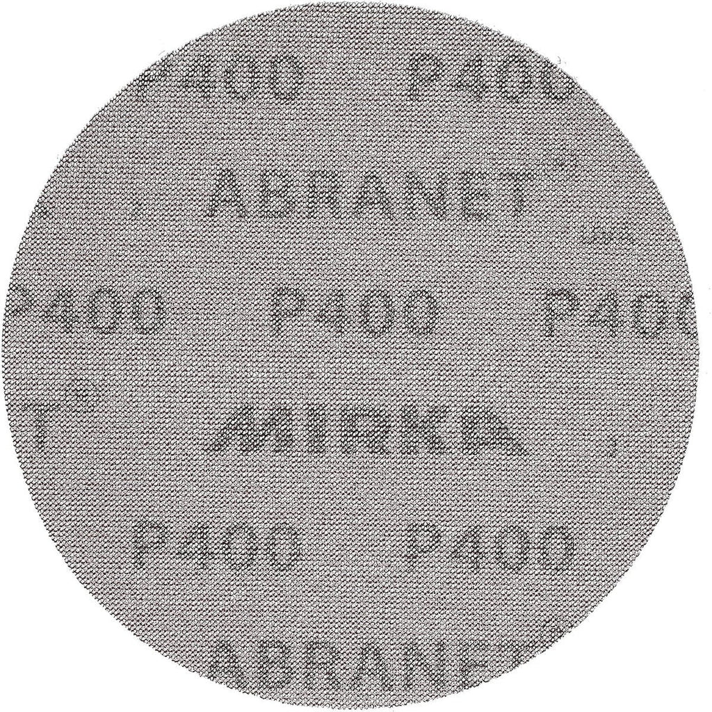 Mirka Abranet 6-in. P400 Hook and Loop Sanding Discs 10-Pack Dust-Free Mesh for Orbital Sanders (9A-241-400RP)