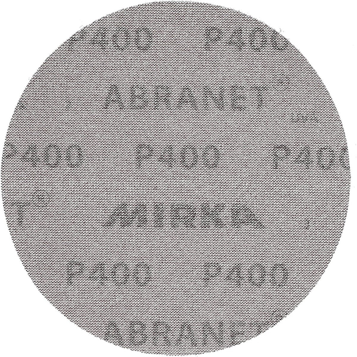 Mirka Abranet 6-in. P400 Hook and Loop Sanding Discs 10-Pack Dust-Free Mesh for Orbital Sanders (9A-241-400RP)