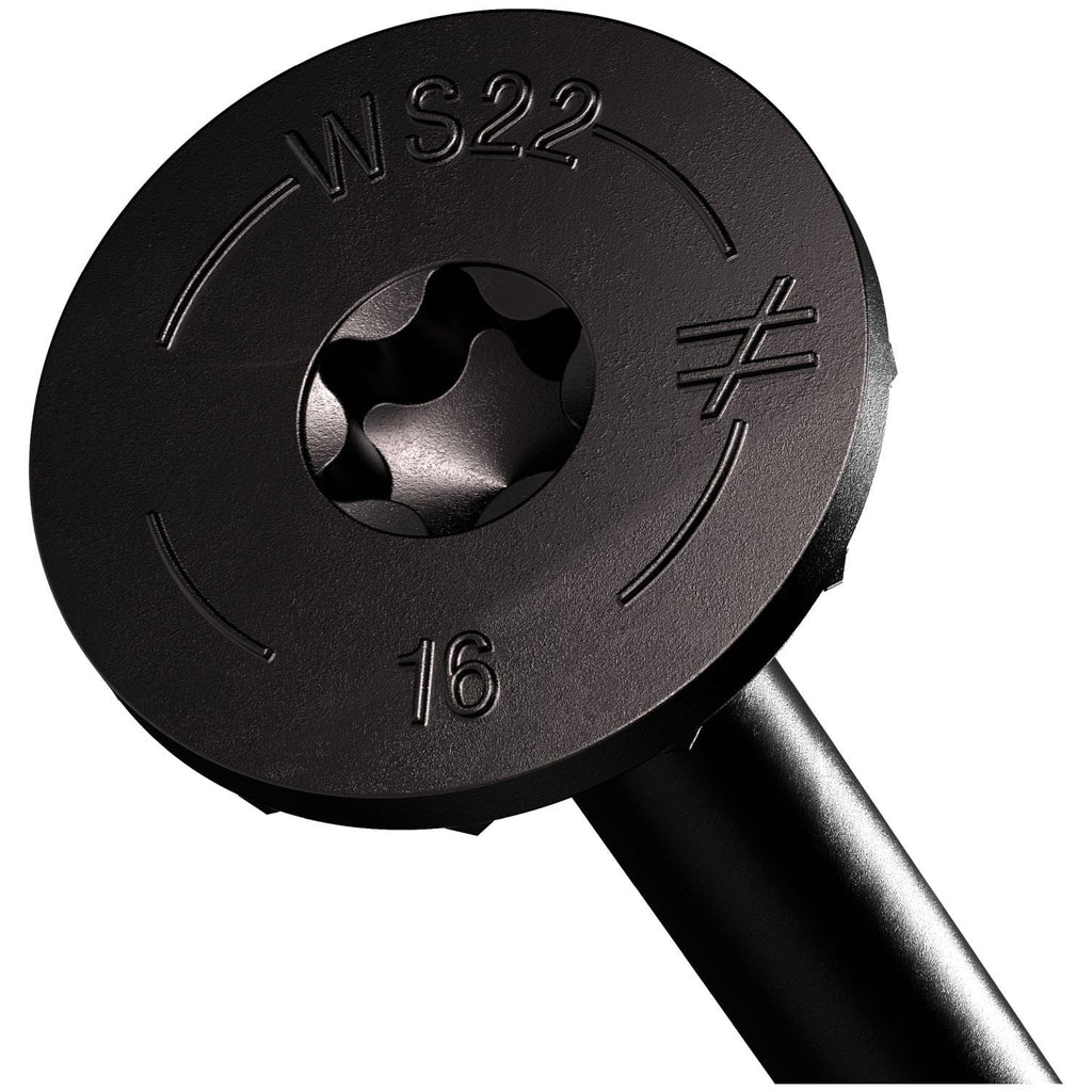Simpson Strong-Tie SDWS221600DBBR50 Strong-Drive SDWS TIMBER Screw (Exterior Grade), 0.220-in. x 16-in. T40, Black, 50-Pack