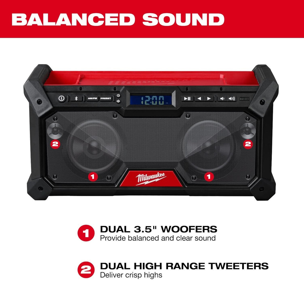Milwaukee M18 Bluetooth Jobsite Radio, Tool Only (PROMO)