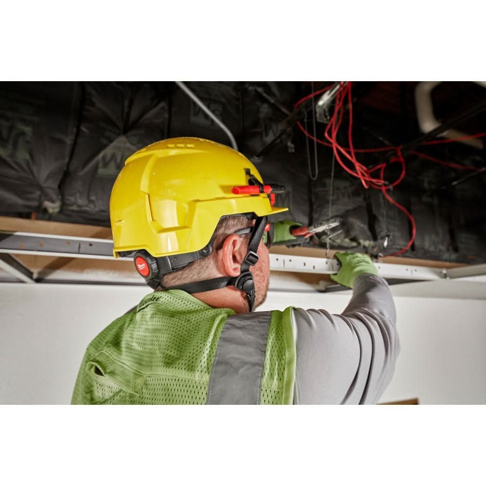 Milwaukee 48-73-1320 White Front Brim Vented Safety Helmet - Type 2, Class C