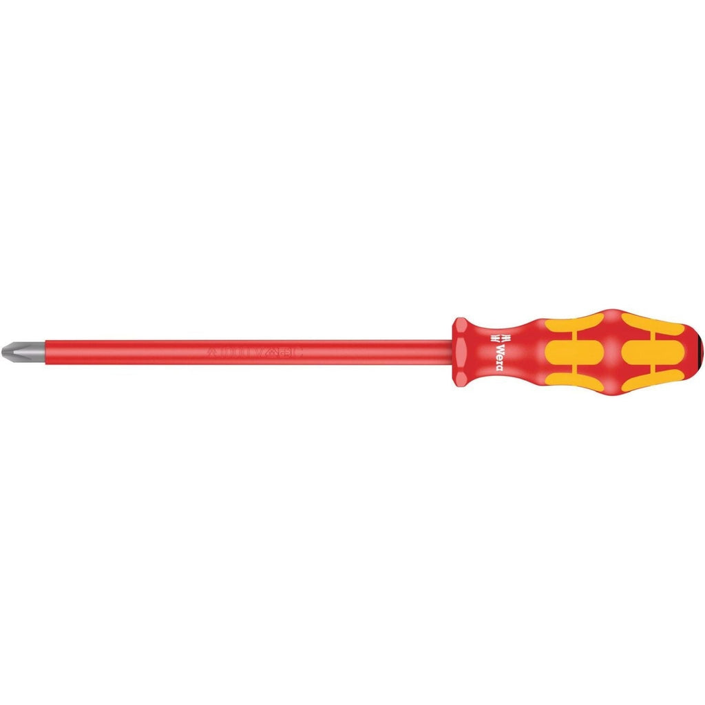 Wera 165 I Pz VDE Insulated Screwdriver For Pozidriv Screws, Pz 4x200-mm.