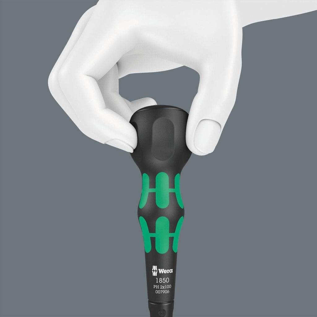 Wera 1850 Ph Kraftform Ball-Grip Phillips-Head Screwdriver, Ph 2x150-mm.