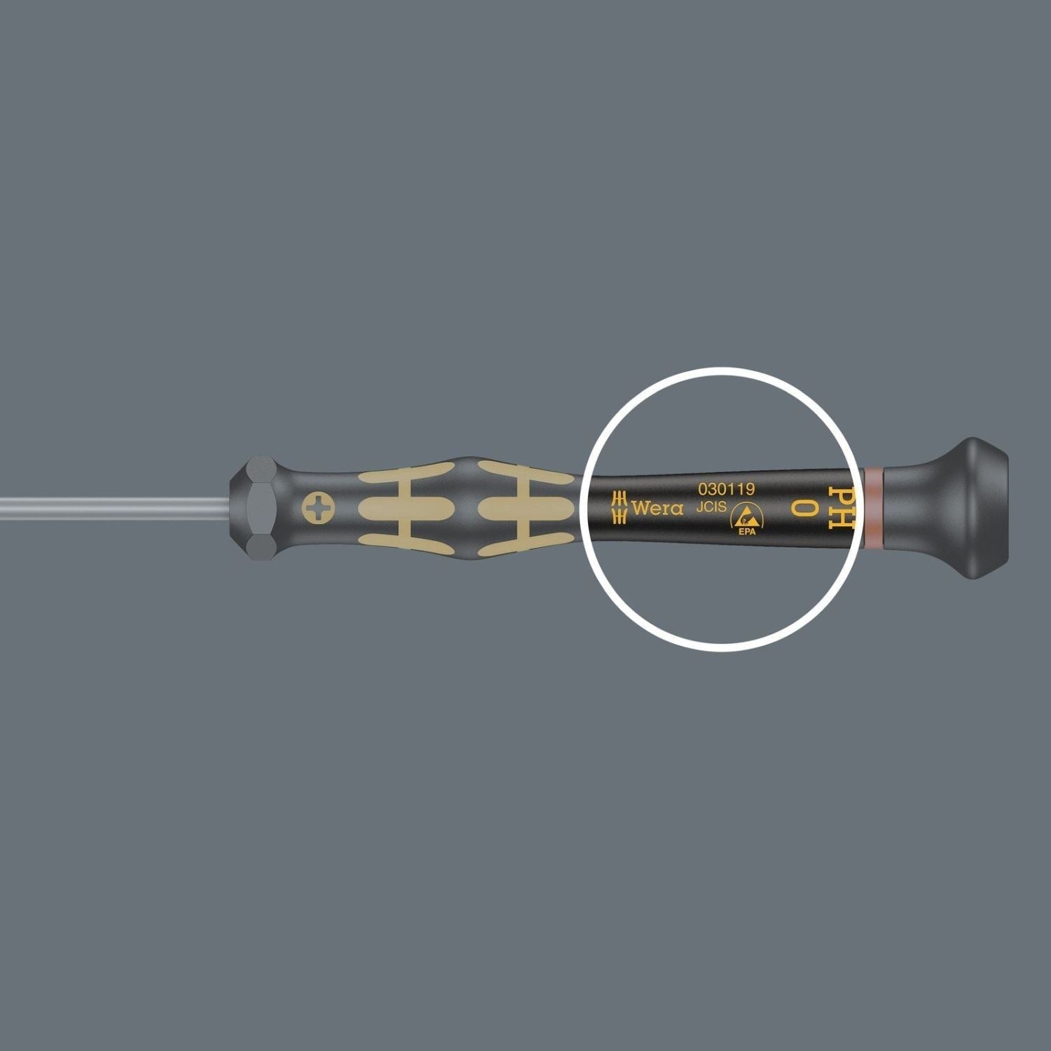 Wera 1572 Esd Kraftform Micro Screwdriver For Microstix Screws, Mx40-mm.