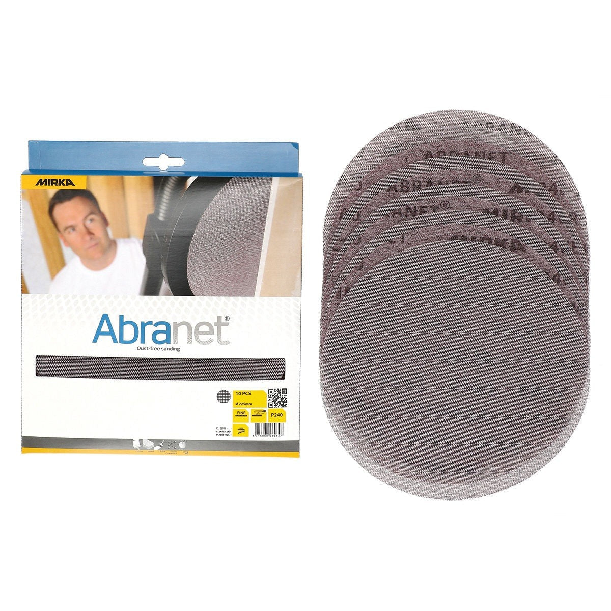 Mirka Abranet 9-in. P80 Grip Net Sanding Disc 10-Pack (9A-223-080RP)
