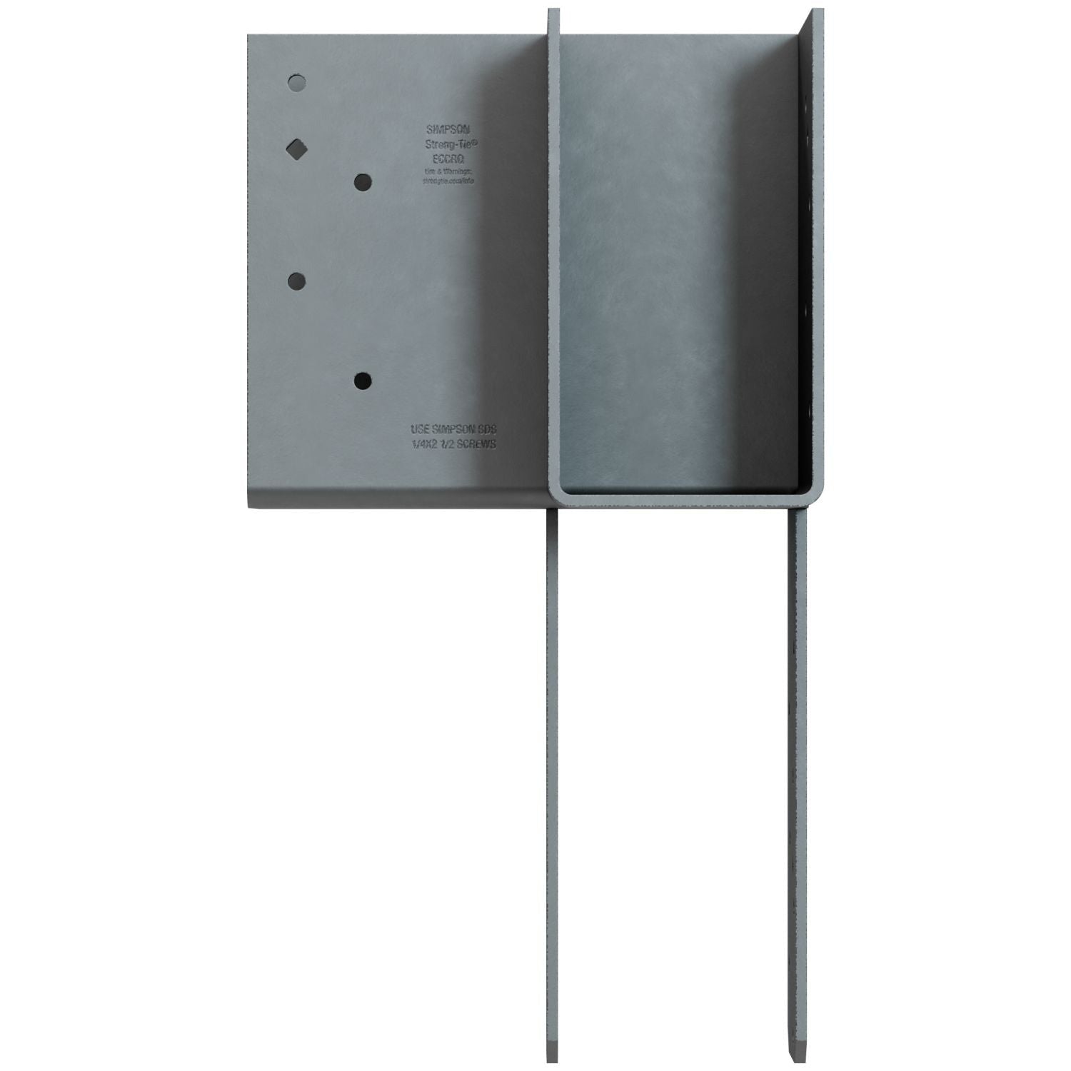 Simpson Strong-Tie ECCLRQ444SDS ECCLRQ L-Shape End Column Cap for 4x Beams, 4x Post w/ SDS Screws, Skewed Right