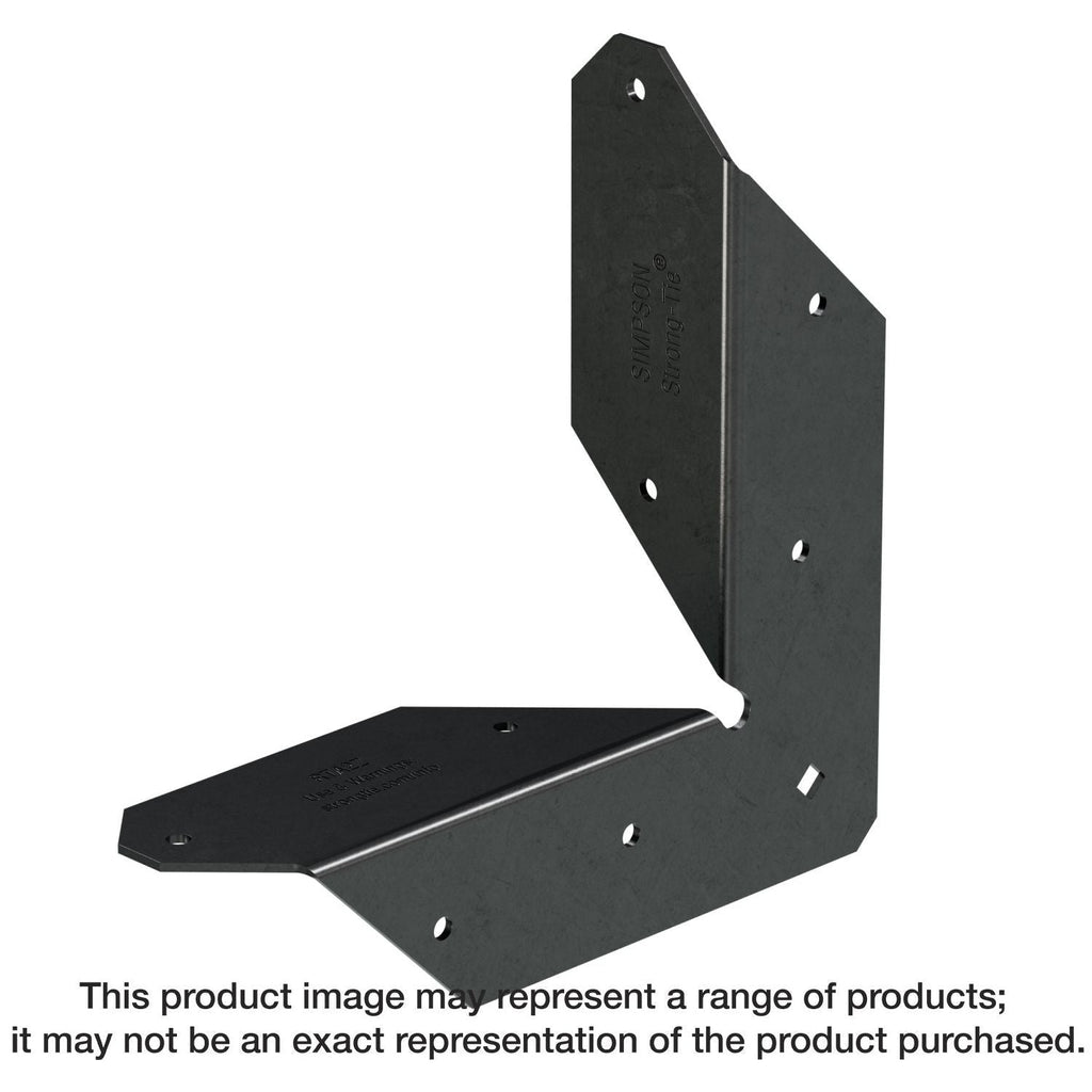 Simpson Strong-Tie APRTA2 Outdoor Accents ZMAX, Black Powder-Coated Rigid Tie Angle for 2x2 Joist/Post