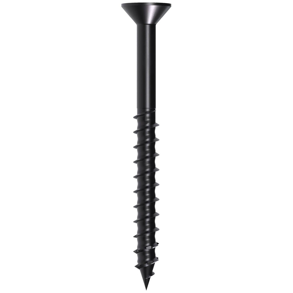 Simpson Strong-Tie TNTBL25234TF Titen Turbo, 1/4-in. x 2-3/4-in. 6-Lobe Flat-Head Concrete and Masonry Screw, Black, 100-Pack