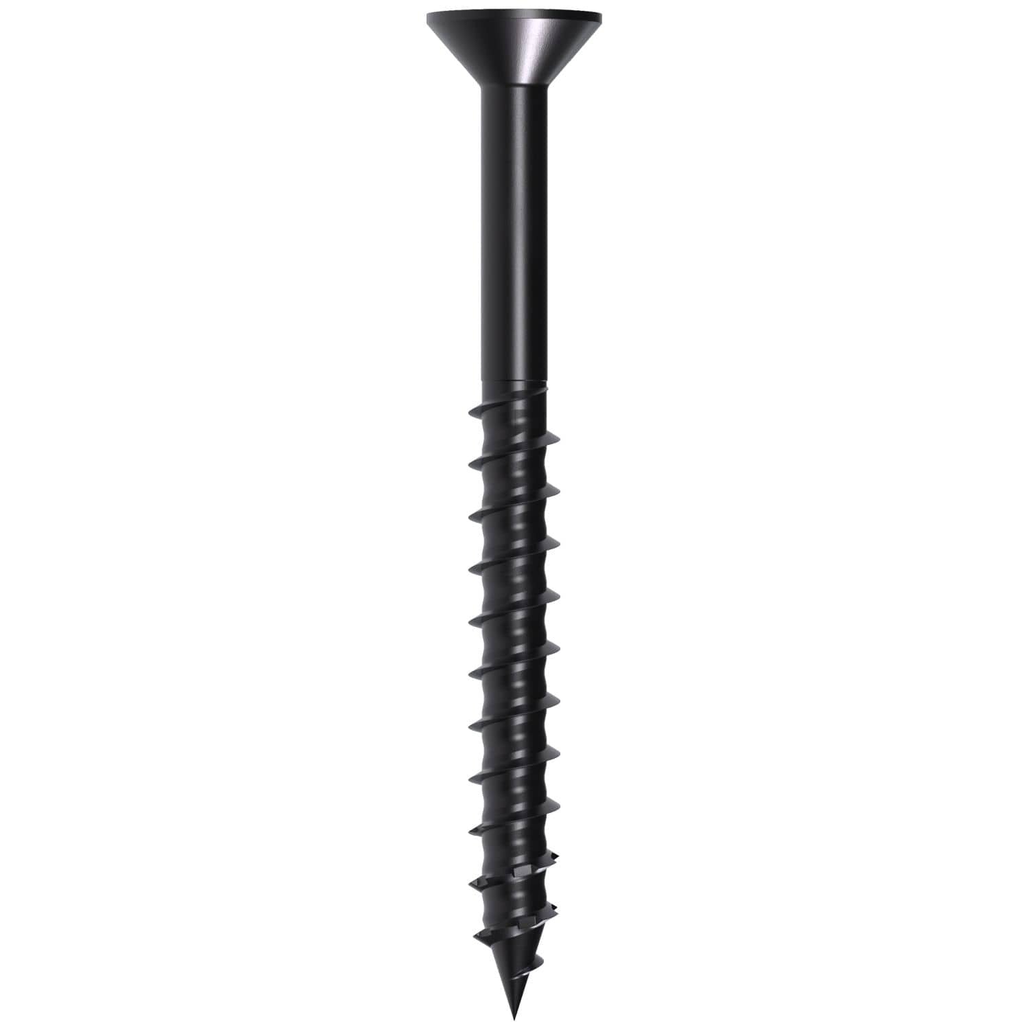 Simpson Strong-Tie TNTBL25234TF Titen Turbo, 1/4-in. x 2-3/4-in. 6-Lobe Flat-Head Concrete and Masonry Screw, Black, 100-Pack