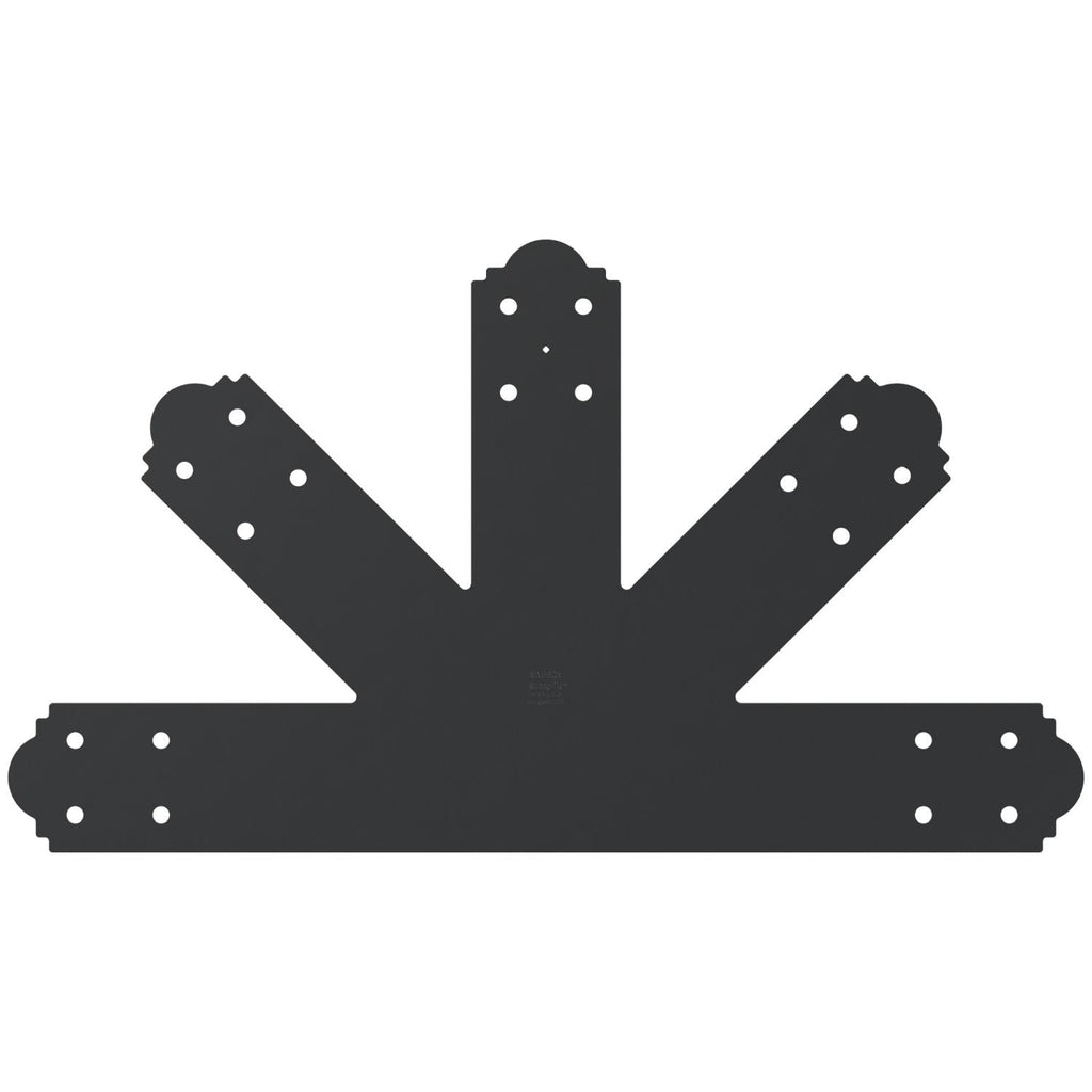 Simpson Strong-Tie Outdoor Accents Mission Collection 12:12 Pitch ZMAX, Black Powder-Coated Gable Plate (APGP1212)