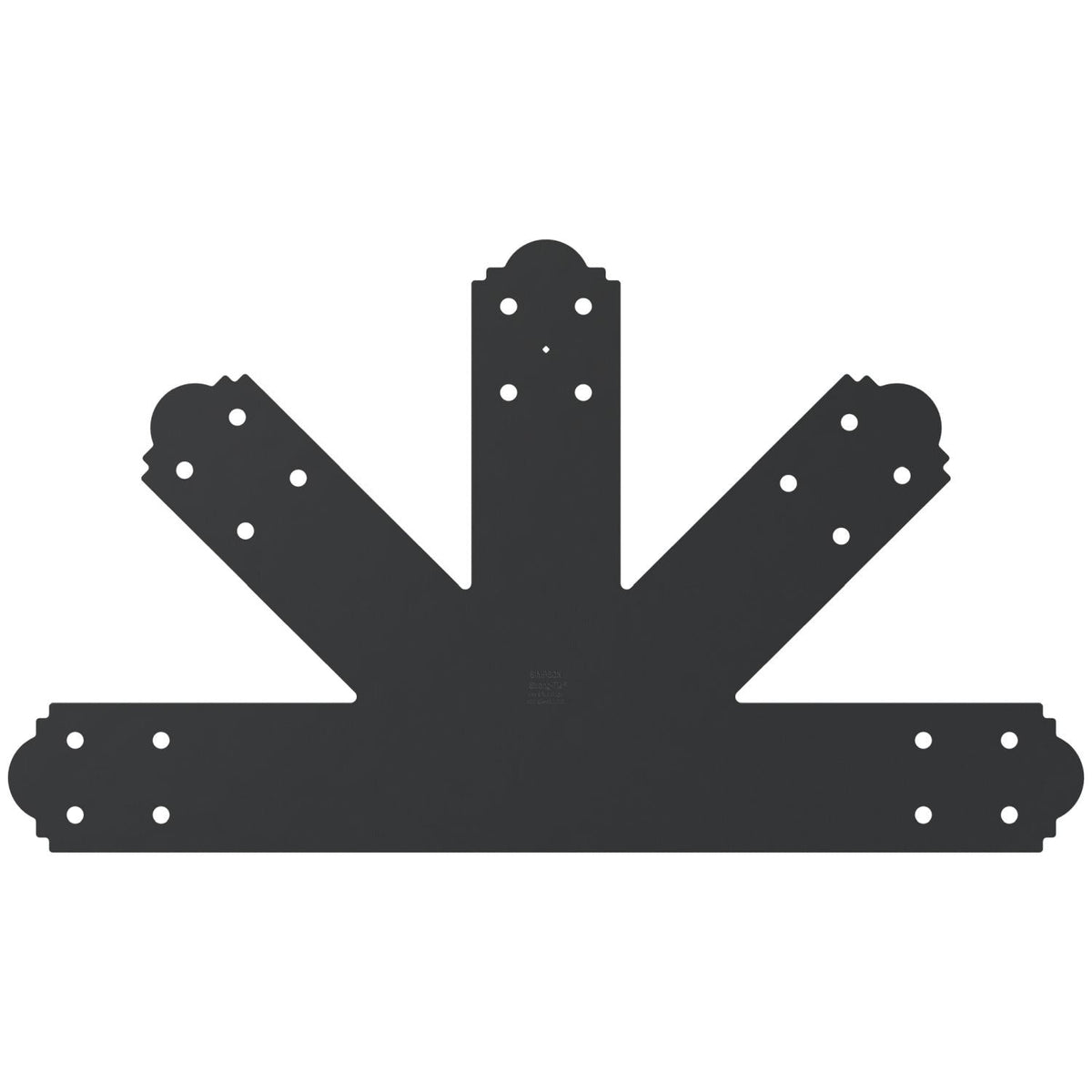 Simpson Strong-Tie Outdoor Accents Mission Collection 12:12 Pitch ZMAX, Black Powder-Coated Gable Plate (APGP1212)