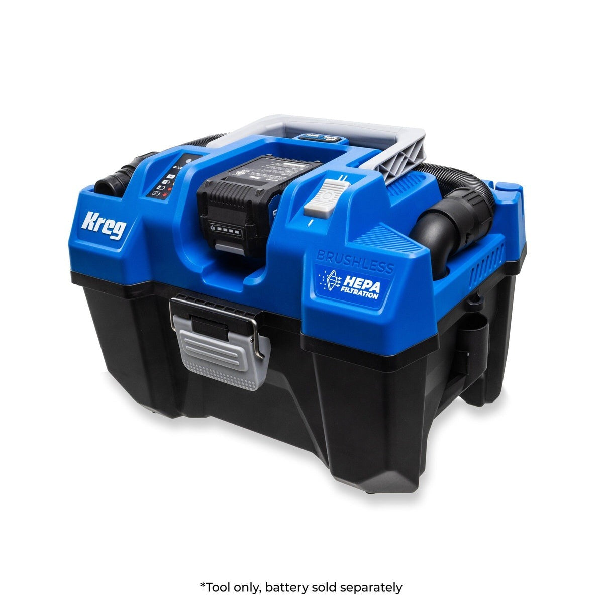 Kreg 20V 2.6 gal. Cordless Wet/Dry Vacuum with HEPA, Tool Only (KPTWDV026B)