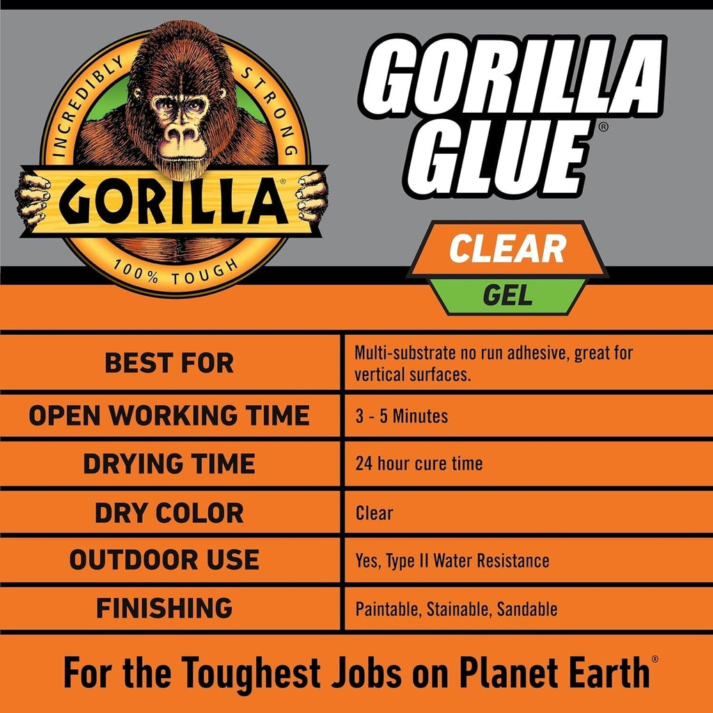Gorilla Glue Clear Glue Gel, 1.75-oz. Tube (113455)