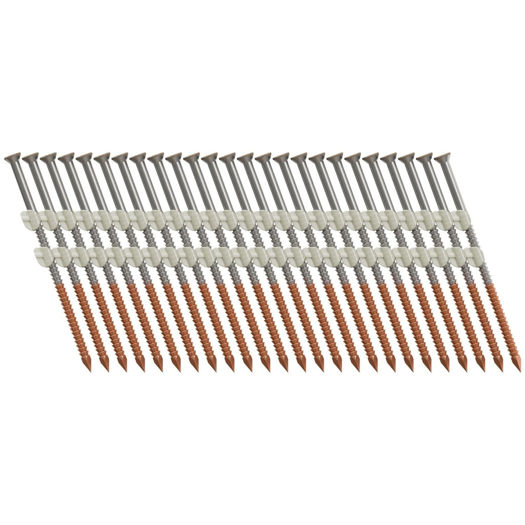 Simpson Strong-Tie S10A325KJT 20–22° Plastic Strip, Casing Head, Ring-Shank Nail, 3-1/4-in. x 10 ga. Tan, 1000-Pack