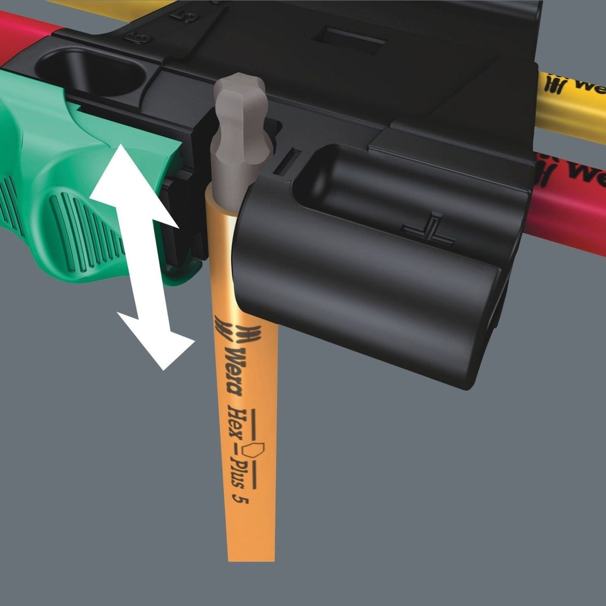 Wera 950/7 Hex-Plus Multicolour Magnet 1 L-Key Set, Metric, Blacklaser, 7-Pieces