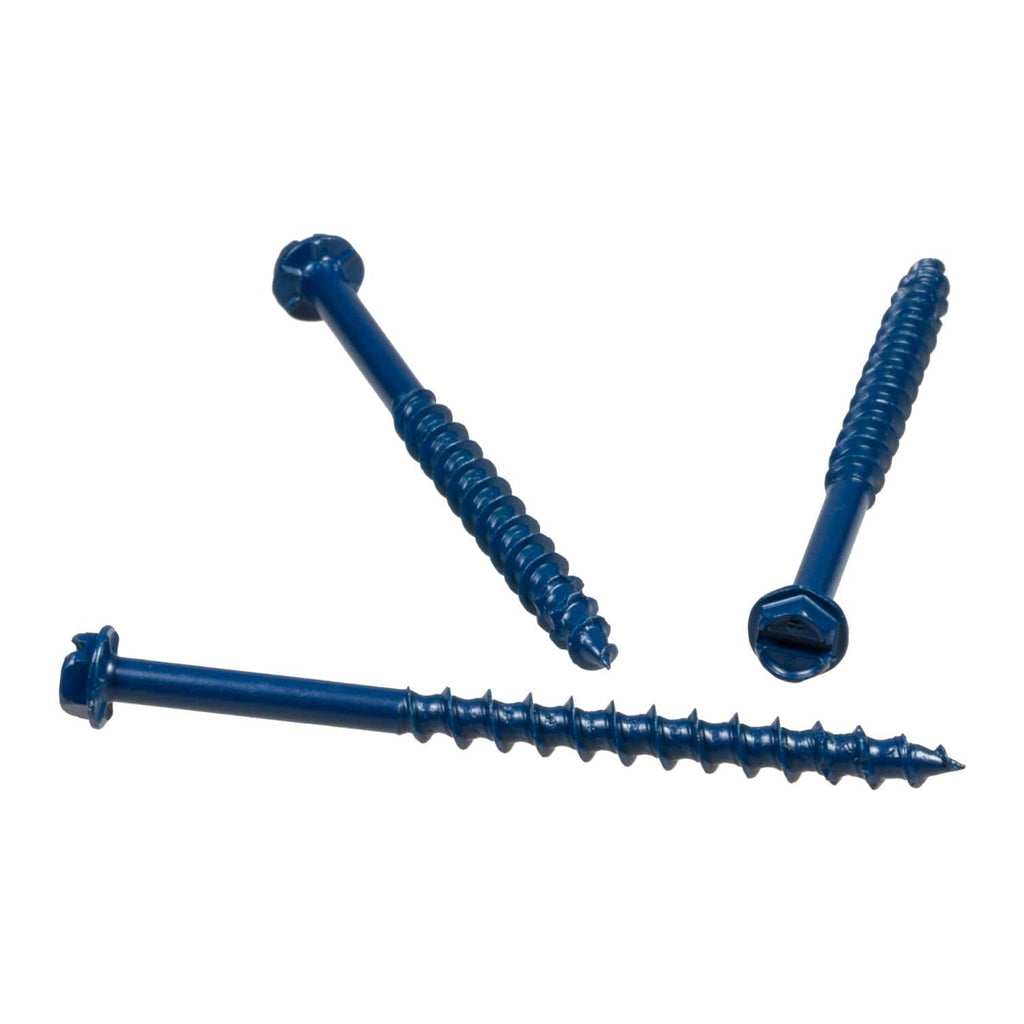 Simpson Strong-Tie TNT18234HC75 Titen Turbo, 3/16-in. x 2-3/4-in. Hex-Head Concrete and Masonry Screw, Blue, 75-Pack