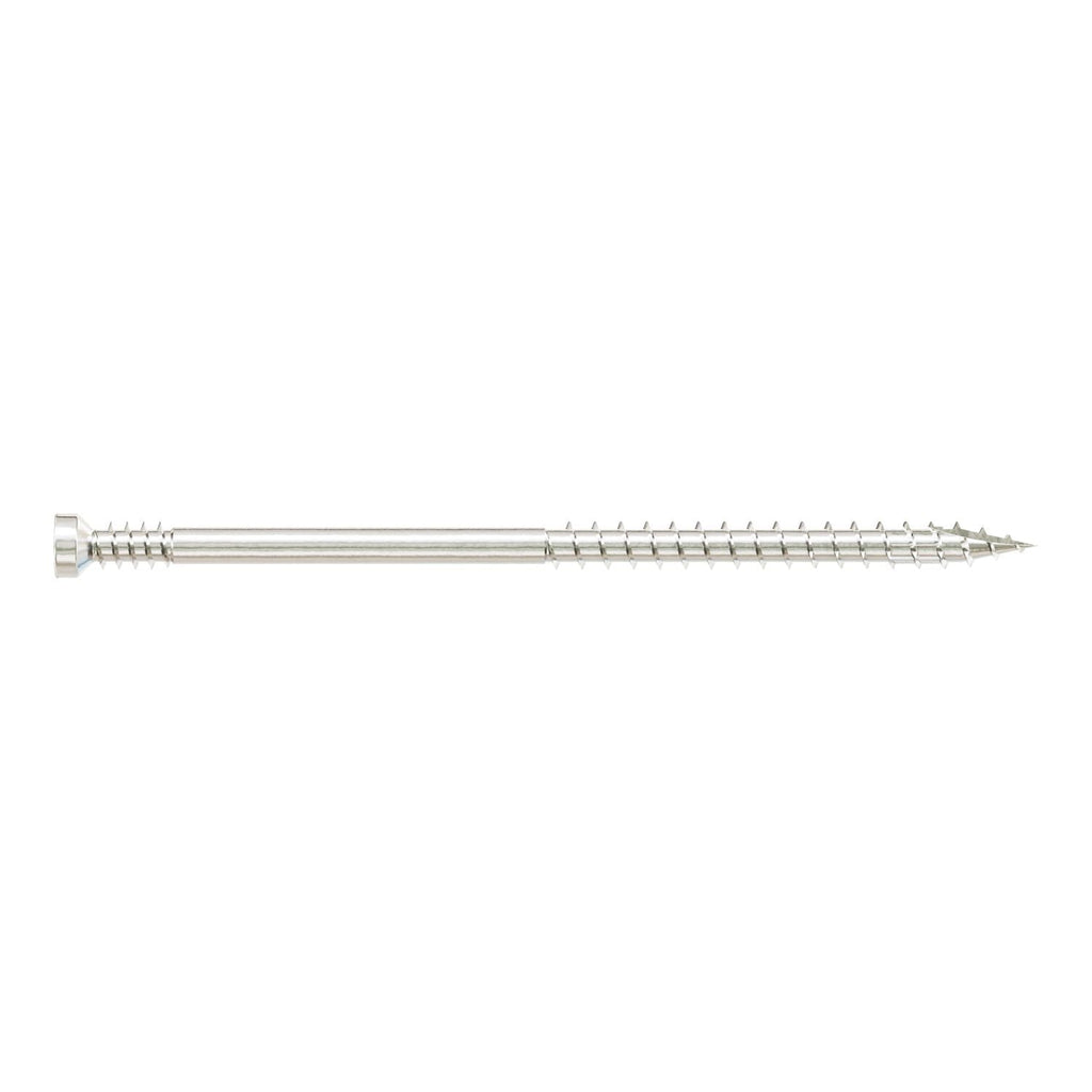 Simpson Strong-Tie FT07300T300 Finish Trim Screw, #7 x 3-in. T10, Trim-Head, Type 316, 300-Pack