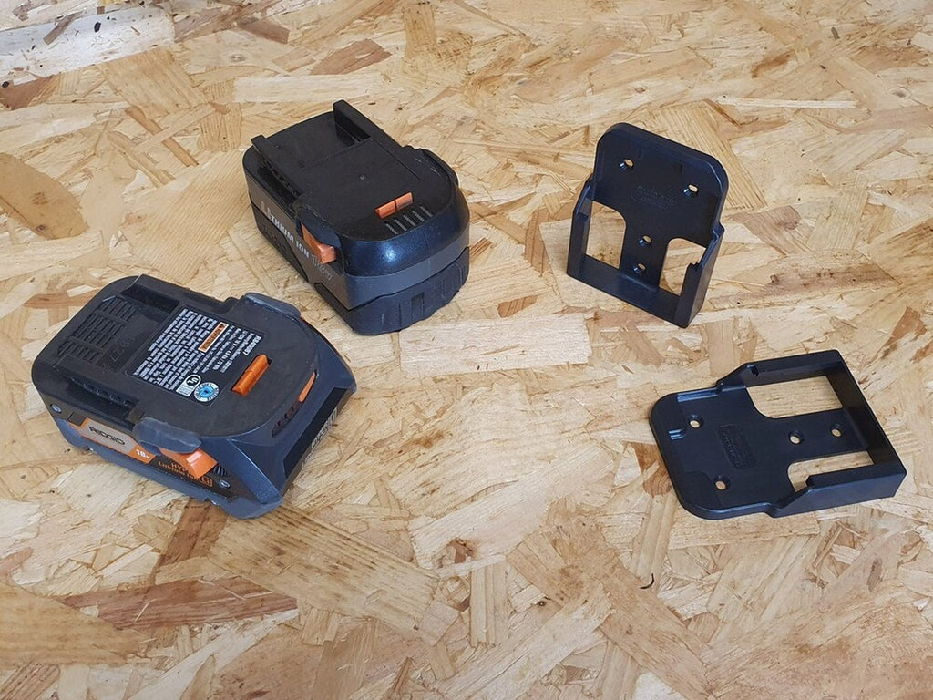 StealthMounts Battery Mounts for AEG & Ridgid Black, 6-Pack