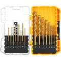DEWALT 18-Piece Titanium Nitride Coated HSS Jobber Length Drill Bit Set with ToughCase+ (DW1367)