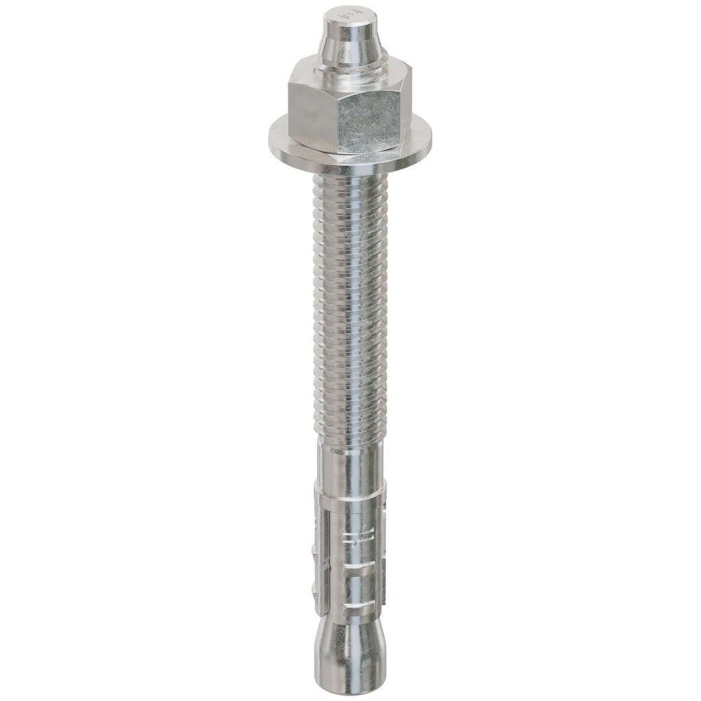 Simpson Strong-Tie STB2-37334S6F50 Strong-Bolt 2, 3/8-in. x 3-3/4-in. Type 316 Stainless-Steel Wedge Anchor, Fully Assembled, 50-Pack