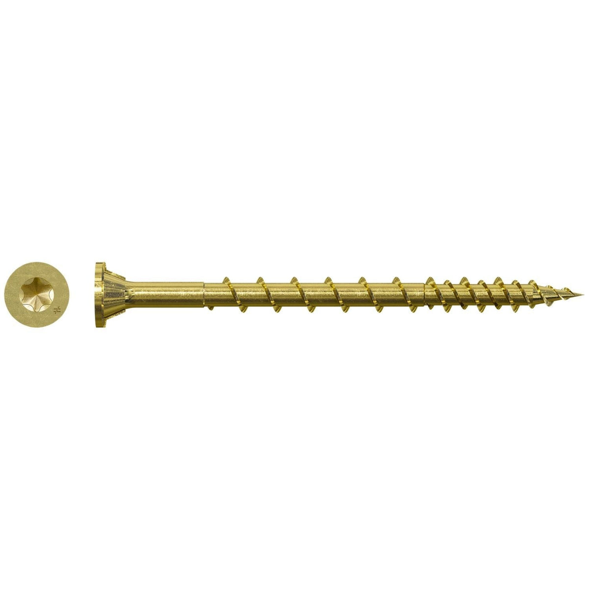 Simpson Strong-Tie Strong-Drive Subfloor Collated Screw, #9 x 2-1/2-in. T25, Yellow Zinc, 1500-Pack (WSV212S)