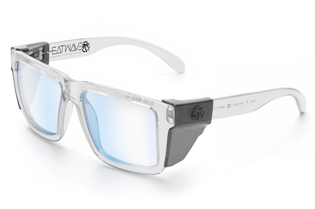 Heat Wave XL VISE Z87 Vapor Clear Frame Blue Light Blocking Sunglasses